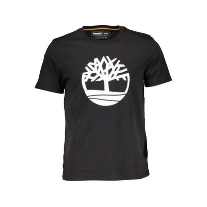 Black Cotton Men T-Shirt