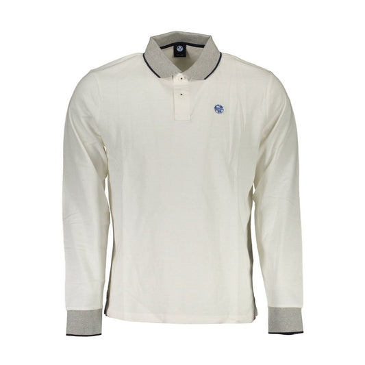 White Cotton Men Polo Shirt