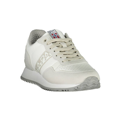 White Polyester Men Sneaker