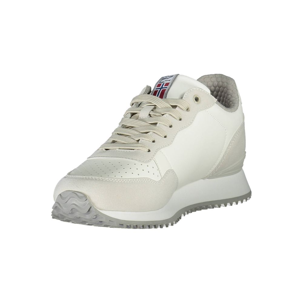 White Polyester Men Sneaker