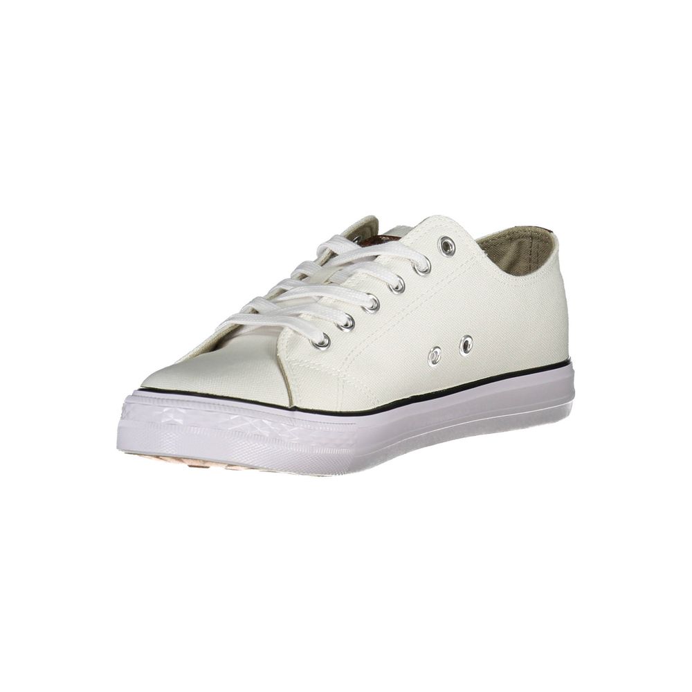 White Polyester Sneaker