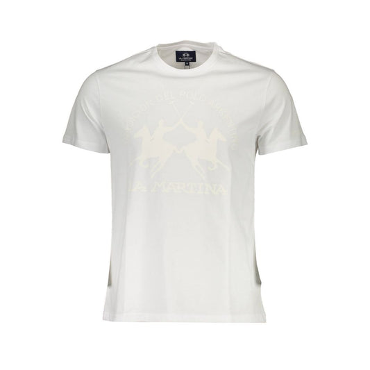 White Cotton Men T-Shirt