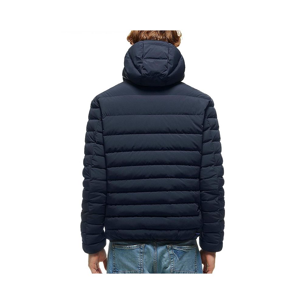 Blue Nylon Men Jacket