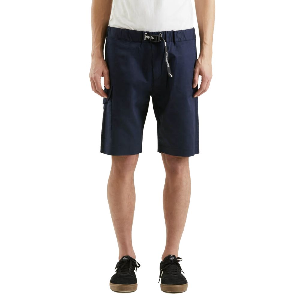 Elegant Blue Cotton Blend Shorts