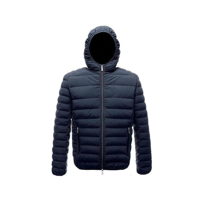 Blue Nylon Men Jacket