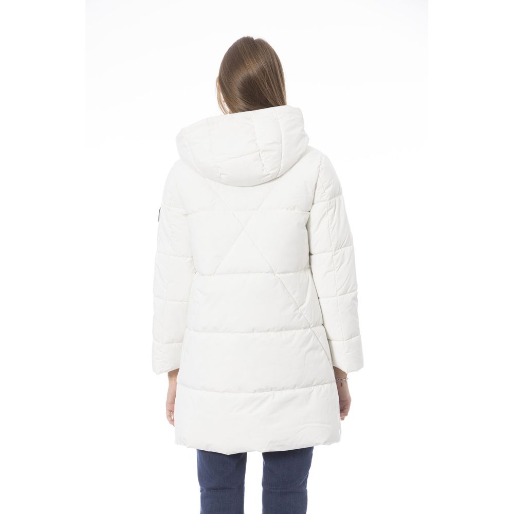 White Polyester Women Jacket