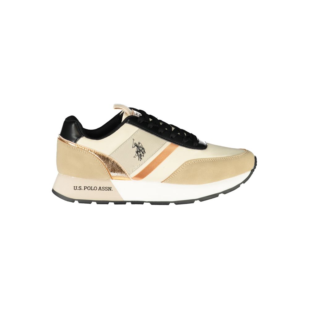 Beige Polyester Women Sneaker