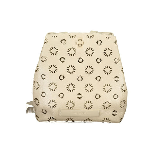 Beige Polyethylene Backpack