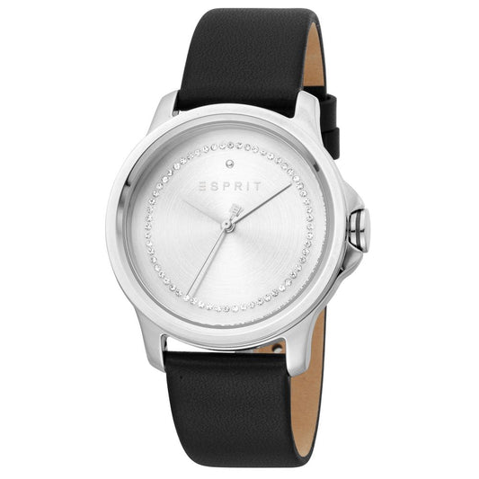 Reloj plateado para mujer.