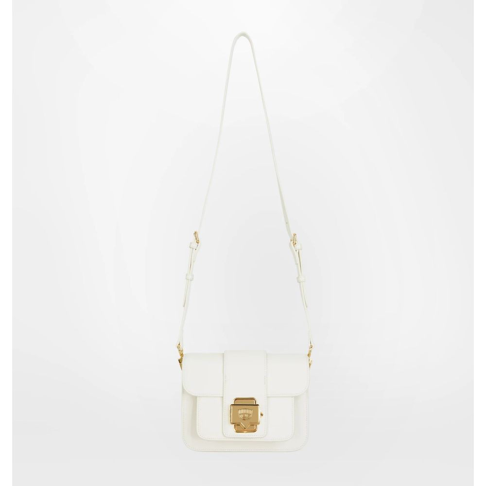 White Polyester Women Crossbody Bag