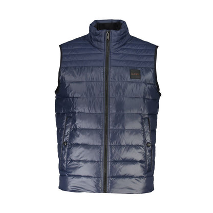 Blue Polyamide Men Jacket