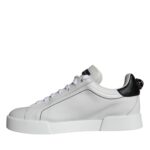 White Leather Portofino Low Top Sneakers Shoes