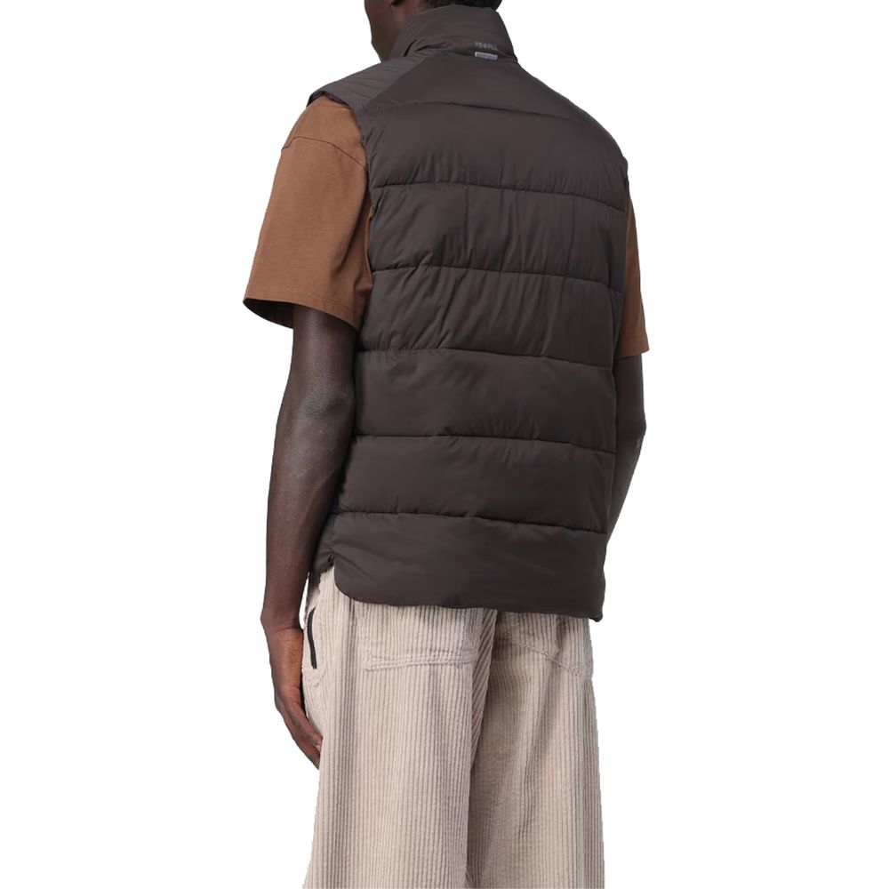 Brown Polyester Vest