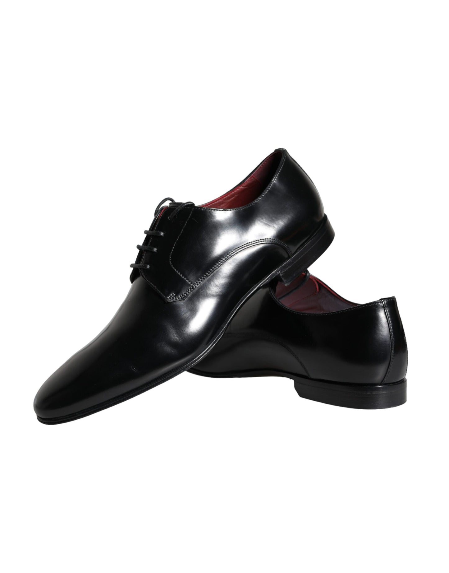 Black Calfskin Leather Derby Men Dress Shoes