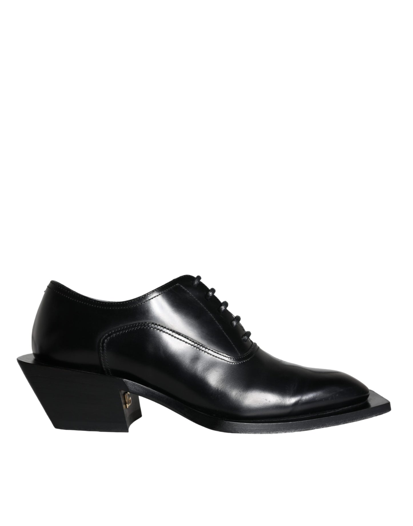 Black Calfskin Leather Derby Dress Men Shoes