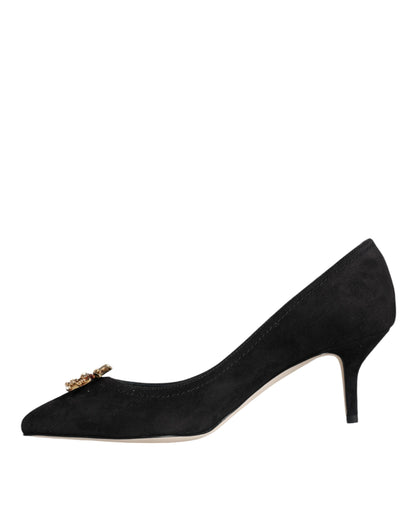 Black Amore Suede Bellucci Heels Pumps Shoes