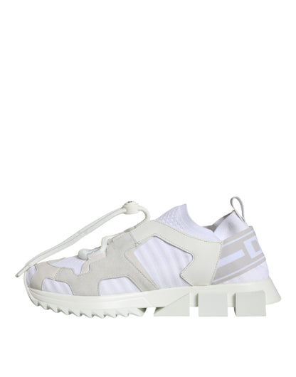 White Mesh Sorrento Trekking Sneakers Shoes