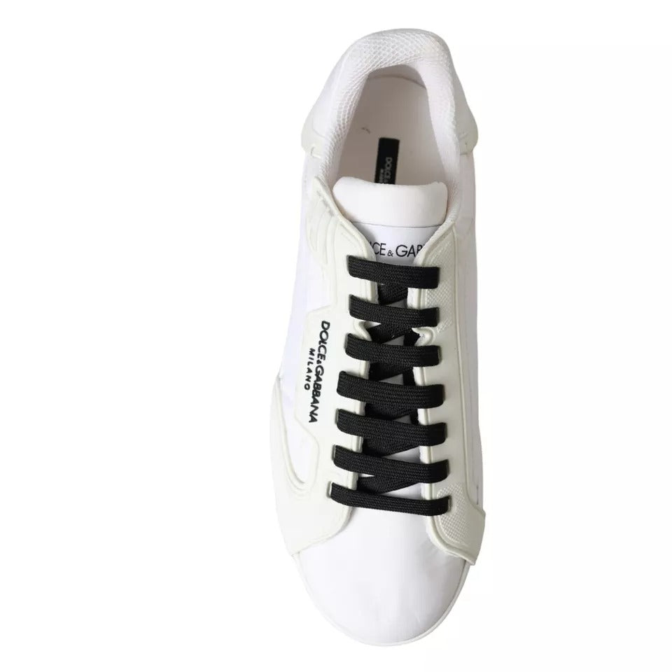 White Portofino Logo Low Top Trainers Sneakers Shoes