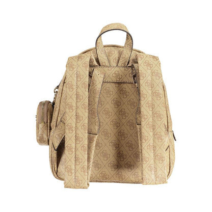 Beige Polyethylene Backpack