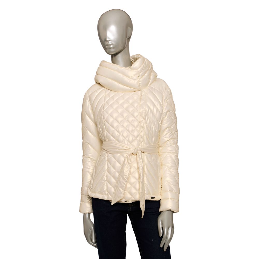 Beige Polyester Women Jacket