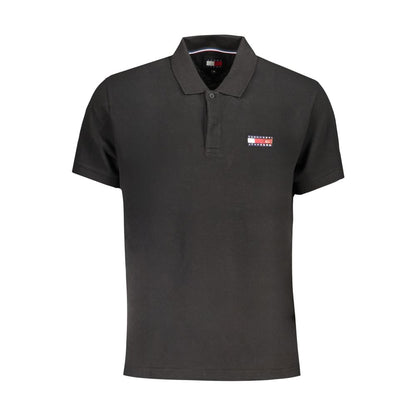 Black Cotton Polo Shirt