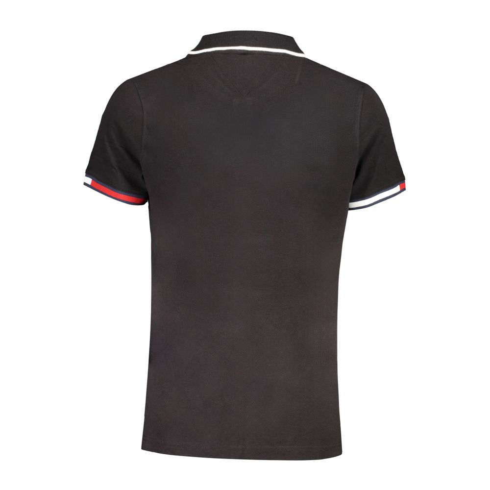 Black Cotton Polo Shirt