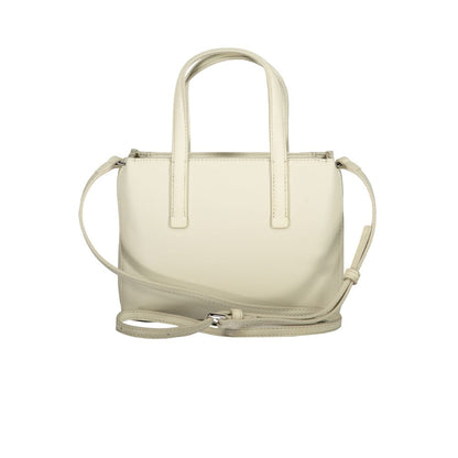 Beige Polyester Handbag