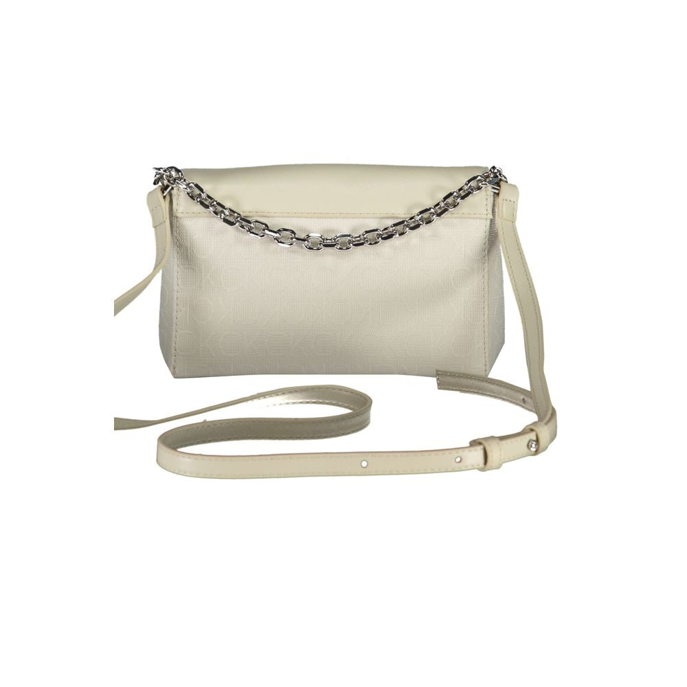 Beige Polyester Handbag