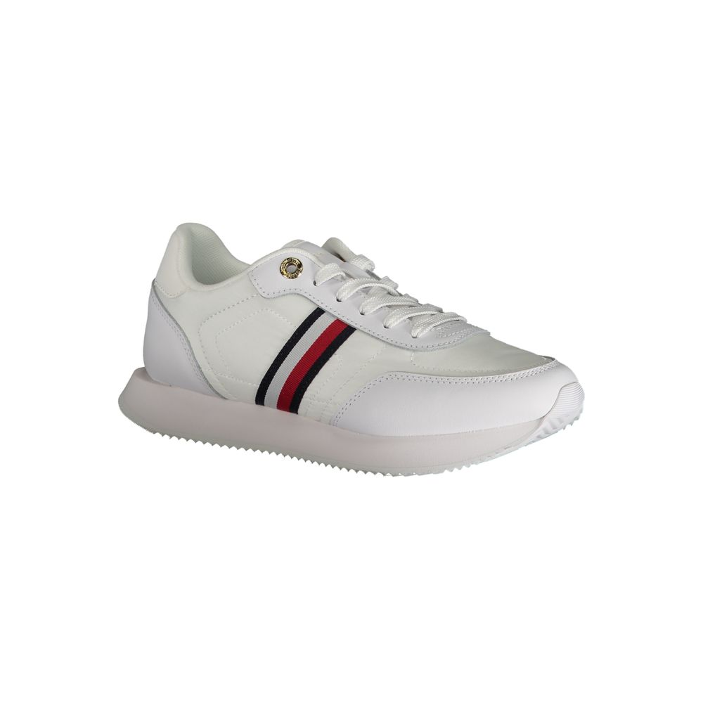 White Polyester Sneaker