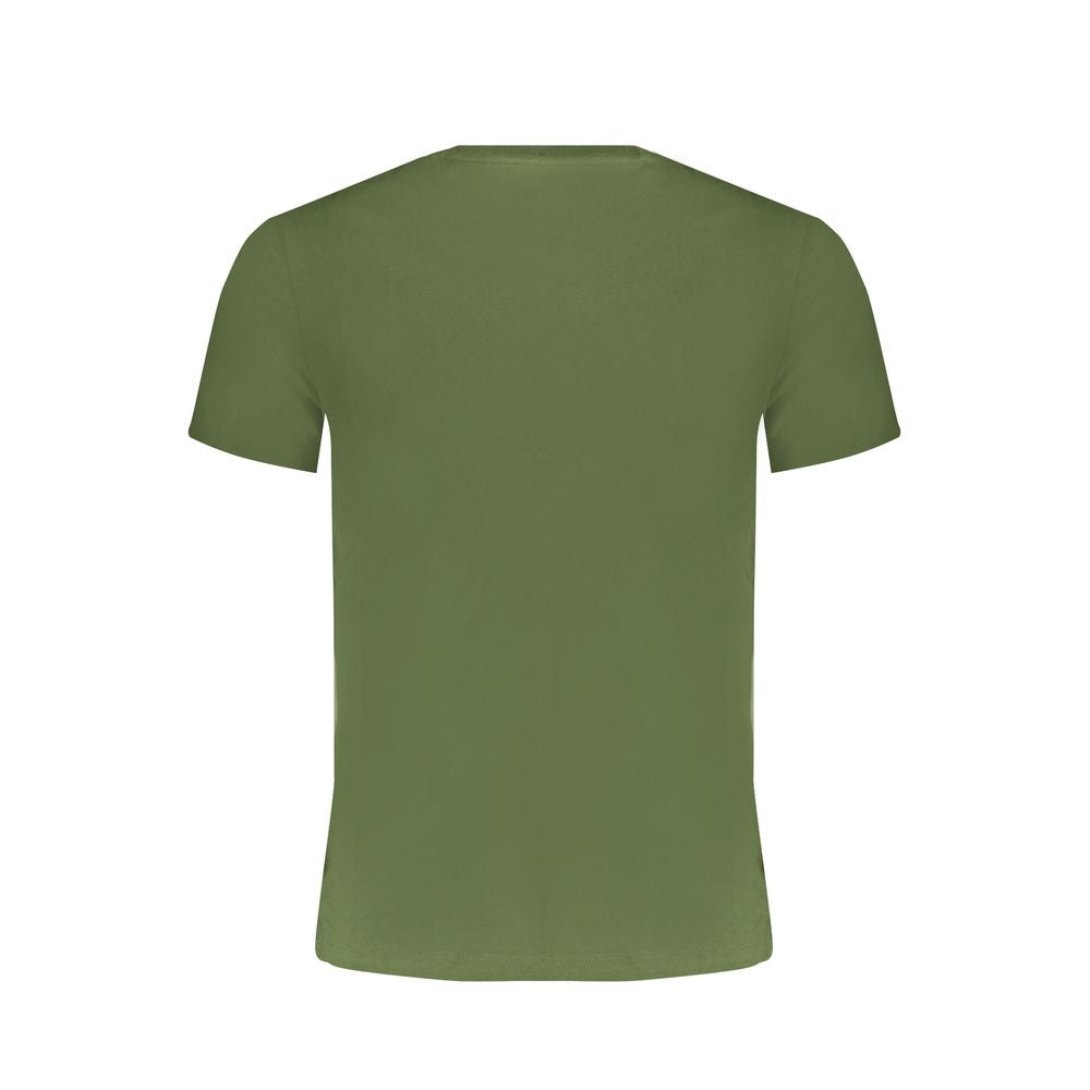 Green Cotton Men T-Shirt