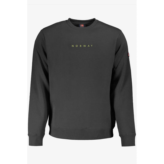 Black Cotton Men Sweater