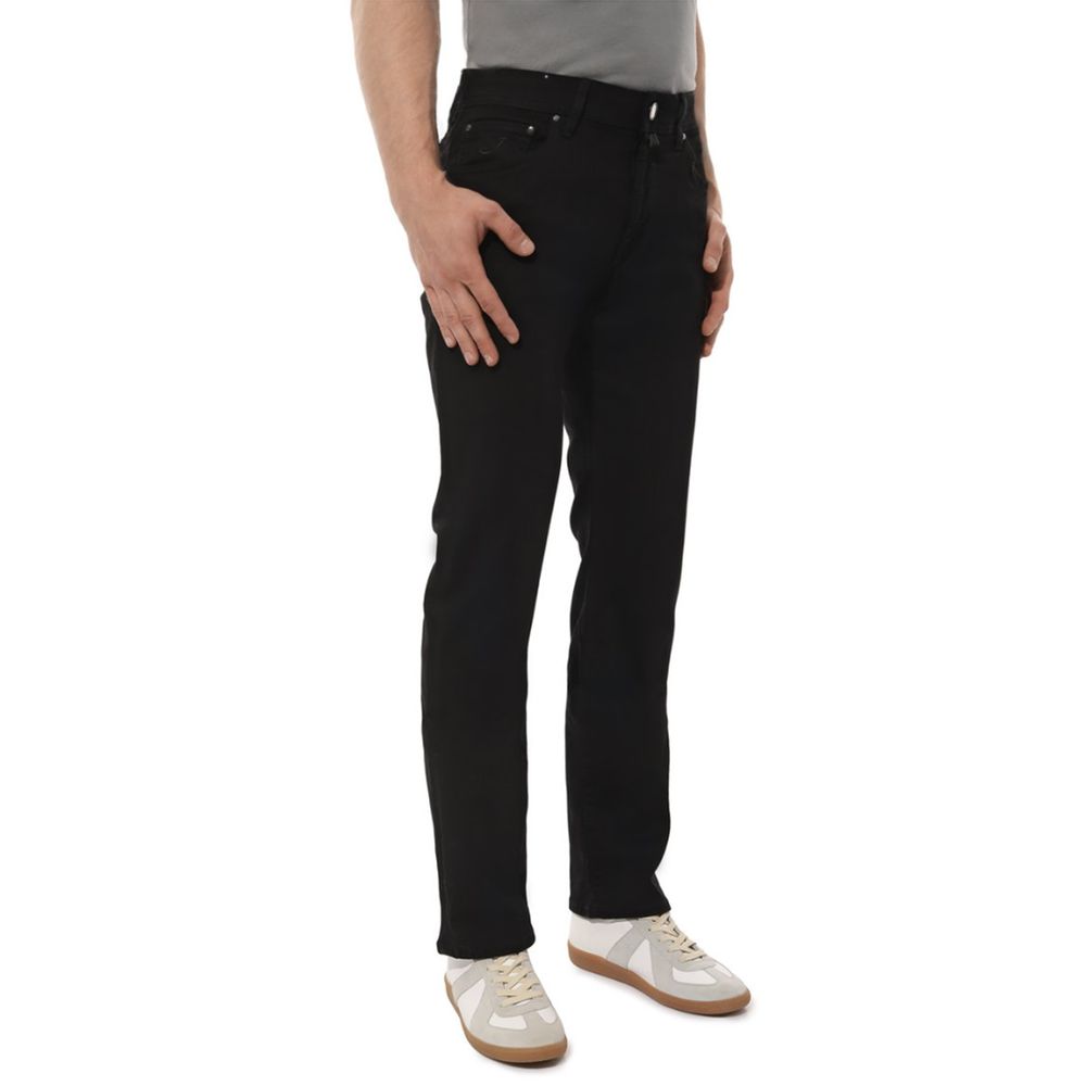 Black Cotton Jeans & Pant