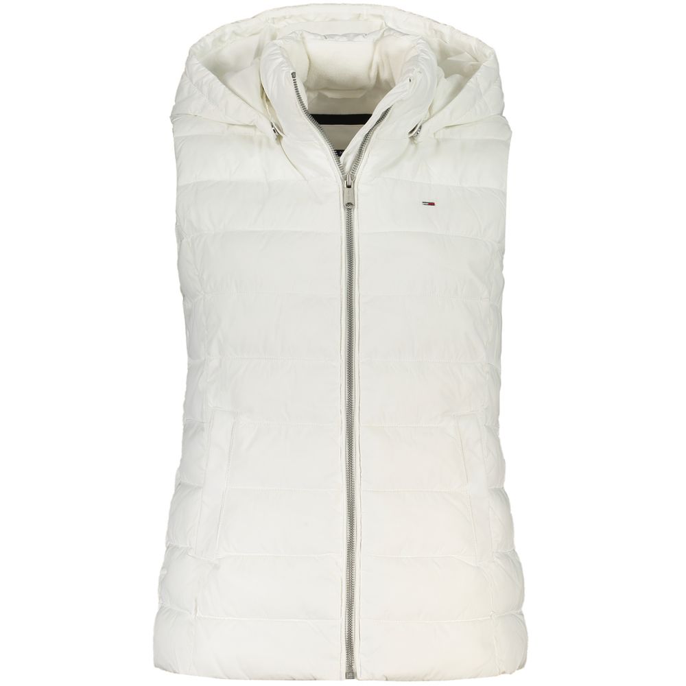 White Polyester Women Jacket