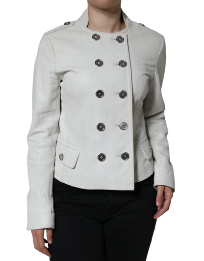 White Double Breasted Blazer Coat Jacket