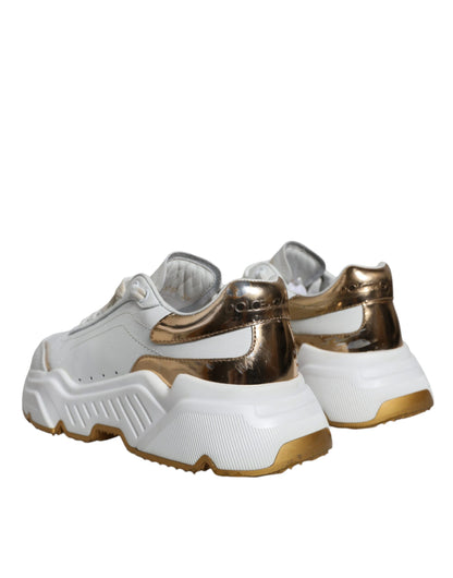 White Gold DAYMASTER Leather Sneakers Shoes