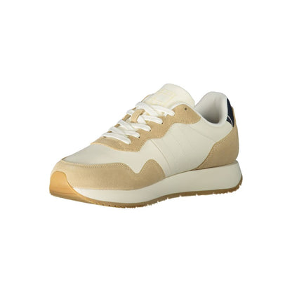 Beige Leather Men Sneaker