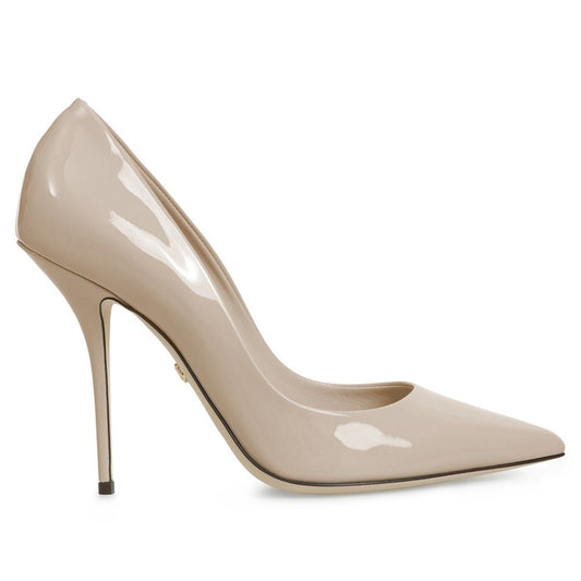 Beige Leather Di Calfskin Pump