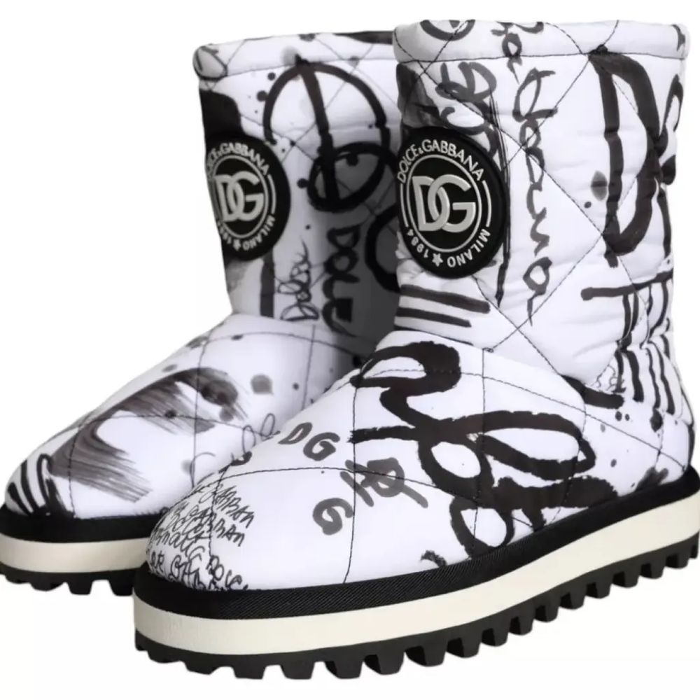 White Polyester Boot