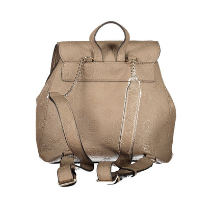 Beige Polyethylene Backpack