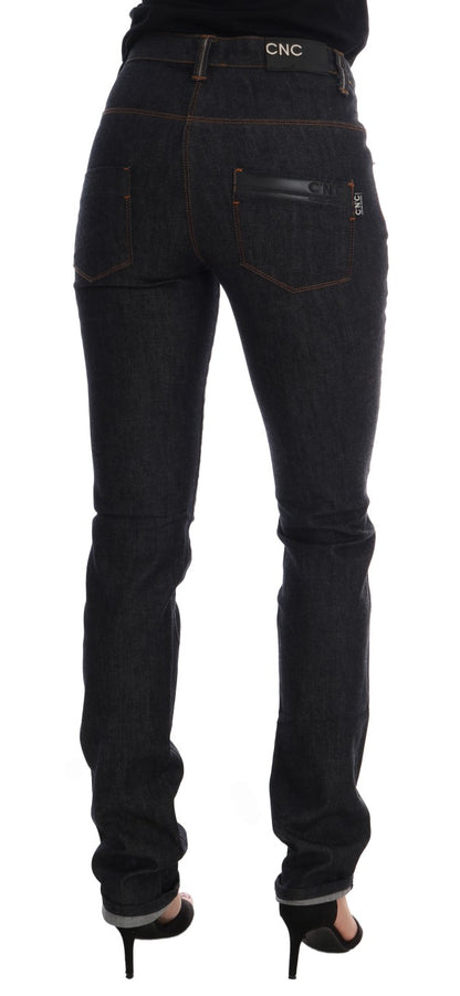 Sleek Dark Blue Super Slim Jeans