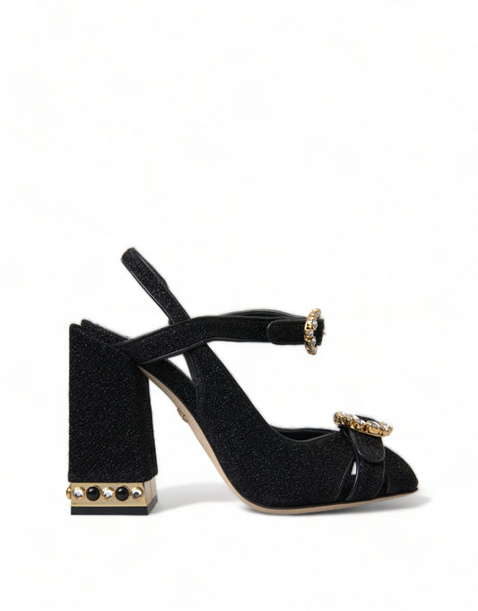 Elegant Black Ankle Strap Heels