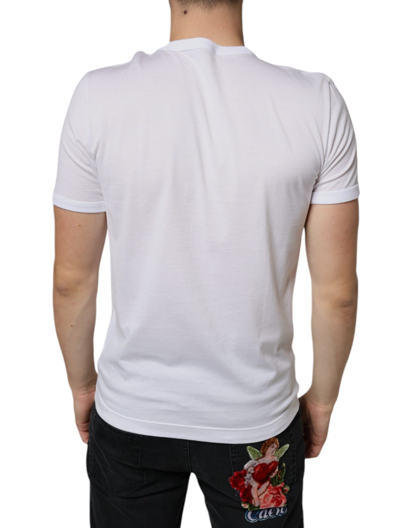 White Graphic Cotton Short Sleeve T-shirt