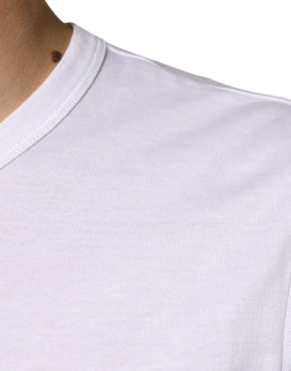 White Cotton Pocket Short Sleeves T-shirt