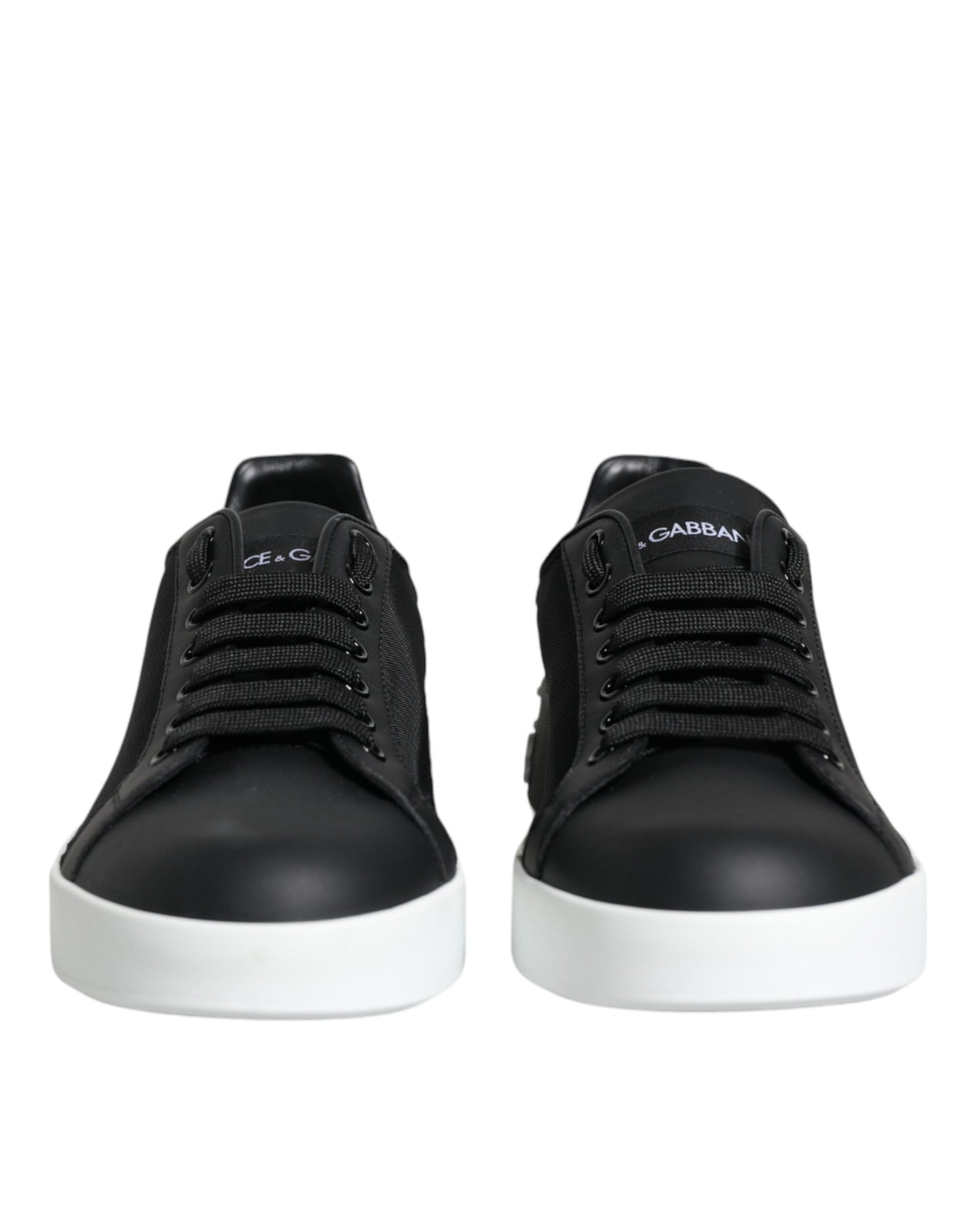 Black Calf Leather Portofino Sneakers Shoes