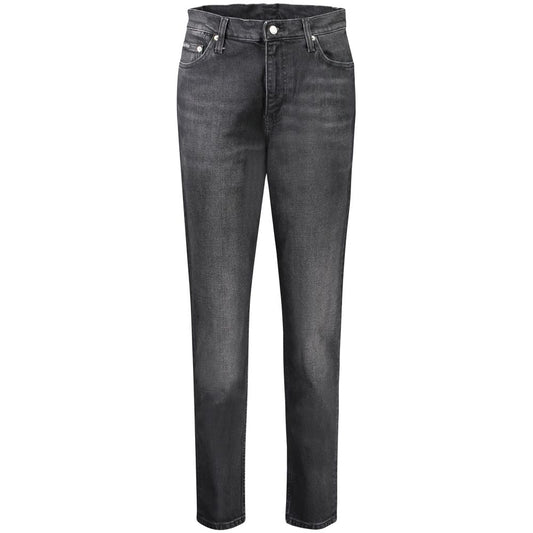 Black Cotton Jeans & Pant