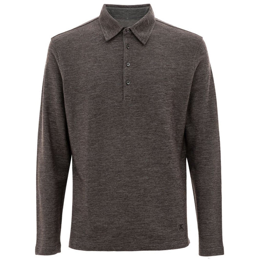 Gray Wool Polo Shirt