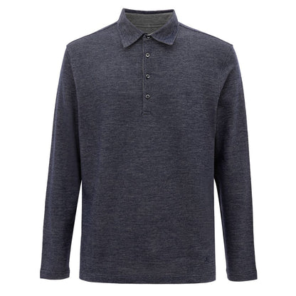 Blue Wool Polo Shirt