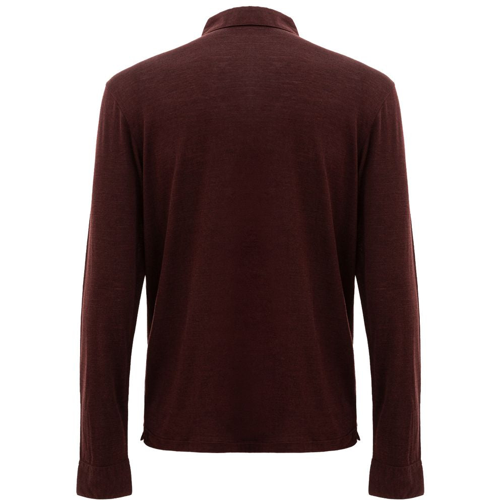 Bordeaux Wool Polo Shirt