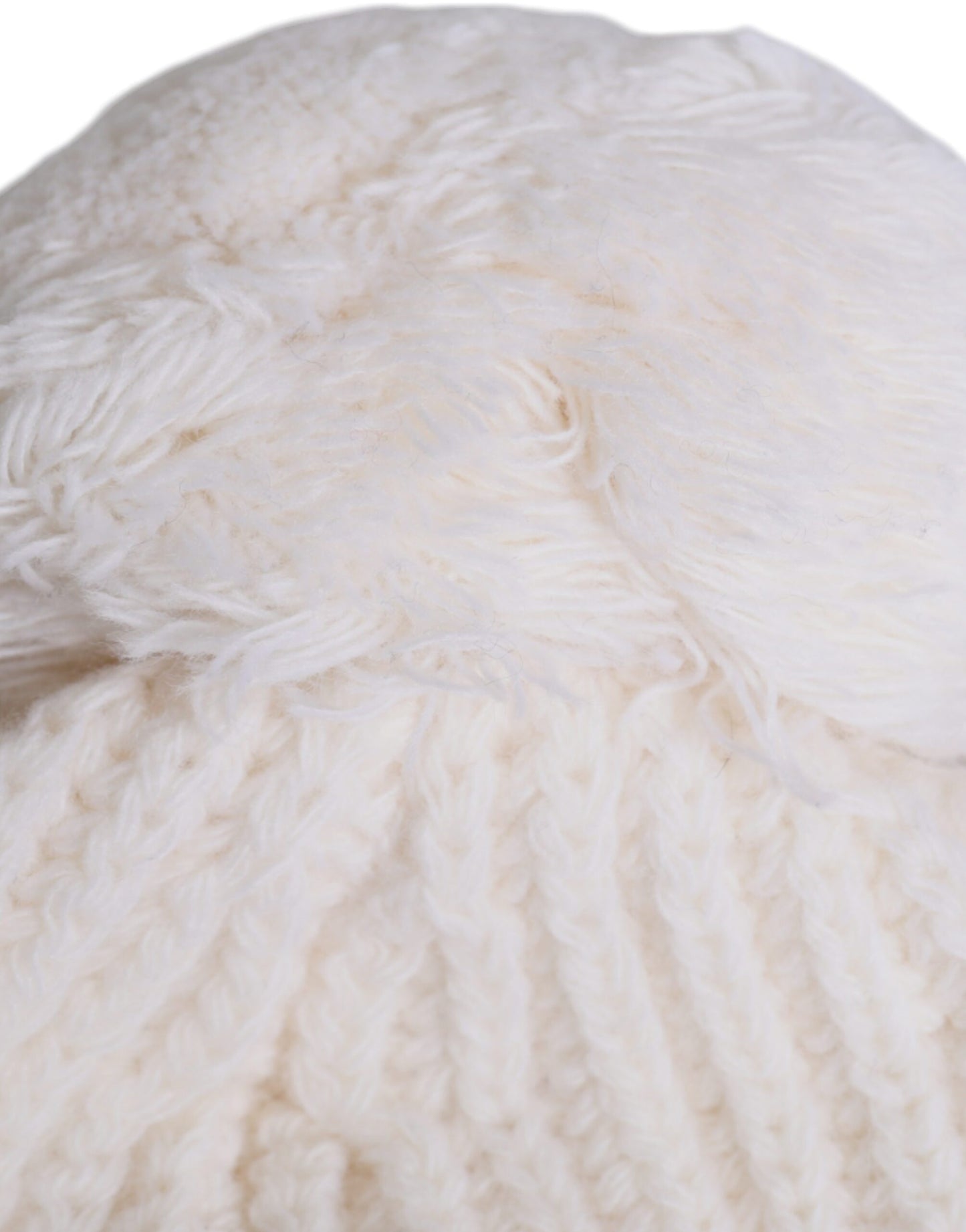 White Wool Fur Ball Princess Winter Hat