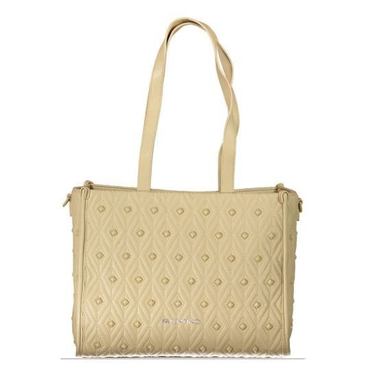 Beige Polyester Handbag